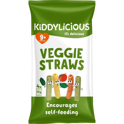 Kiddylicious Wafers, strawberry, baby snack, 6months+, multipack 10 x 4g