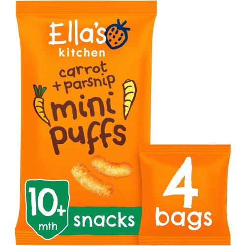 Parsnip & Carrot Organic Mini Puffs 10 mths+ Multipack