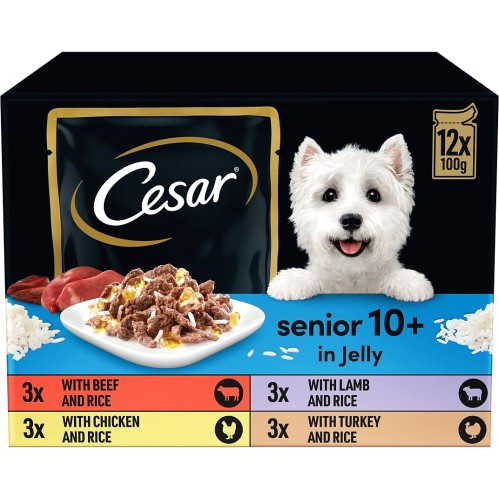 Senior Wet Dog Food Pouches Mixed Selection in Jelly