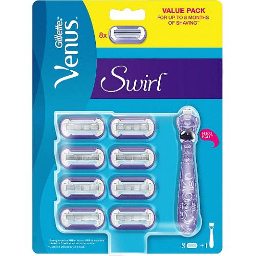 Venus Swirl Starter Pack Razor Blade Refill x 3 (each) Compare Prices