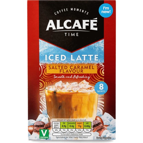Kenco Iced Latte Salted Caramel Instant Coffee 8 Sachets (8 x 21.3g