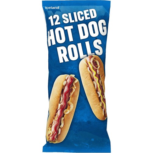 Iceland 12 Sliced Hot Dog Rolls