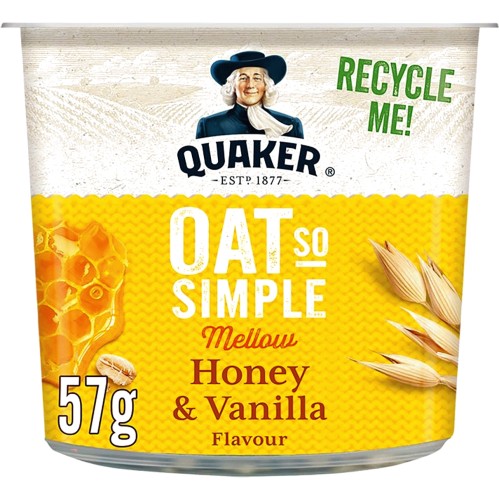 Quaker Oat So Simple Honey Vanilla Porridge Pot (57g)