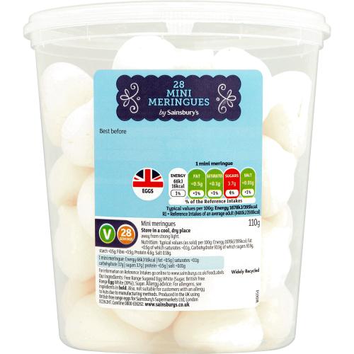 Sainsbury's Plain Mini Meringues (28) Compare Prices & Where To Buy