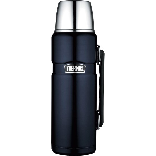 Thermos Stainless King Flask, Matt Black, 1.2 L