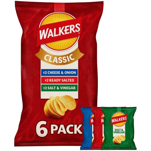 Walkers Classic Variety Multipack Crisps 6 X 25g Compare Prices 