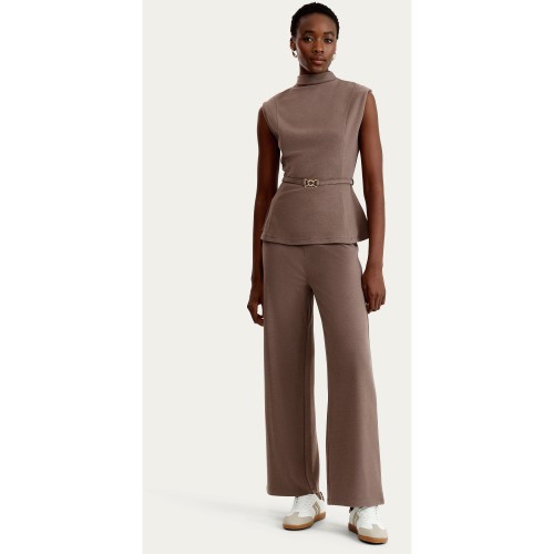 F&F Wide Leg Co-ord Trousers in Mink