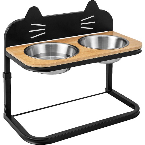 Costway Elevated Cat Feeder with Stainless Steel Bowls Compare Prices Where To Buy Trolley
