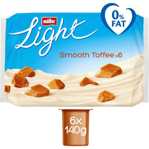 Light Vanilla & Toffee Fat Free Yogurts