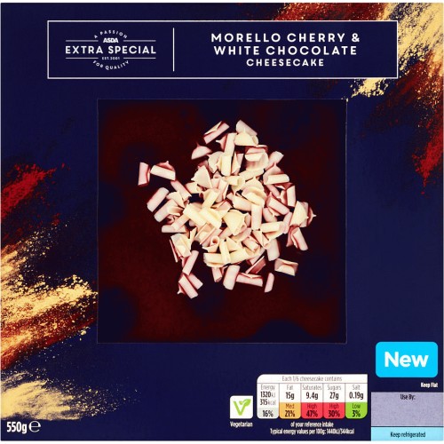 The BAKERY at ASDA Morello Cherry & White Chocolate Cheesecake (550g