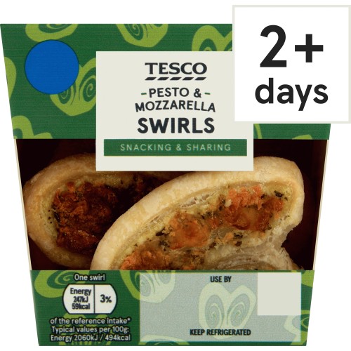 Tesco 6 Pesto And Mozzarella Swirls (72g) Compare Prices & Where To
