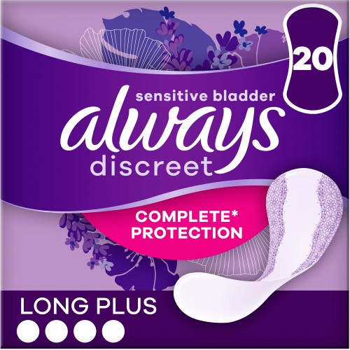 Discreet Incontinence Liners Long+ For Sensitive Bladder