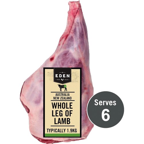Eden Whole Leg of Lamb Typically (1.9kg) Compare Prices & Where To