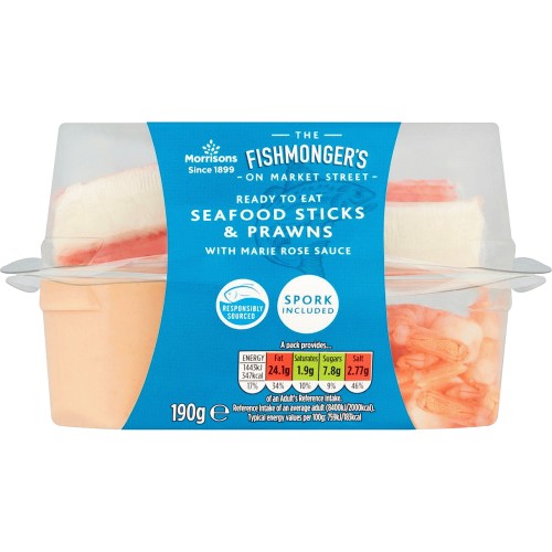 Morrisons Seafood Snack Pack Prawns & Cocktail Sauce (190g) Compare
