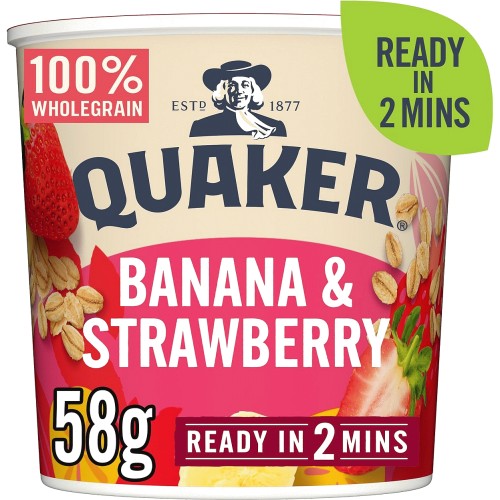 Quaker Oat So Simple Banana Strawberry Porridge Pot