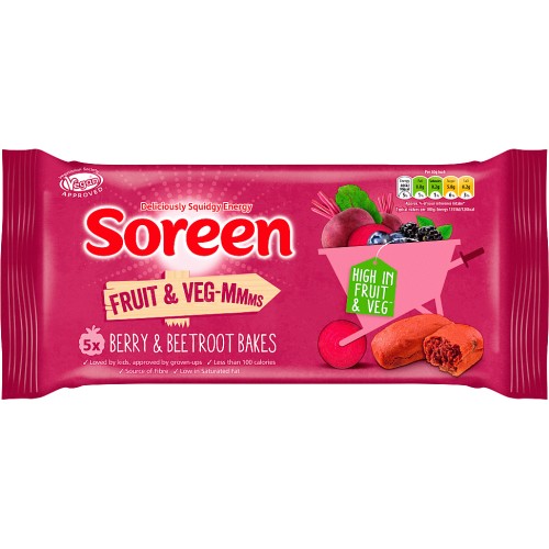 Soreen 5 Fruit & Veg-mmms Berry & Beetroot Bakes