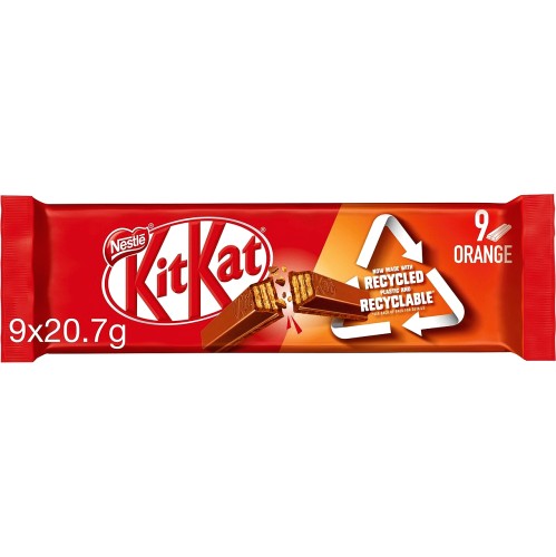 KitKat 2 Finger Orange Chocolate Biscuit Bar Multipack (9 x 20.7g) -  Compare Prices & Where To Buy 