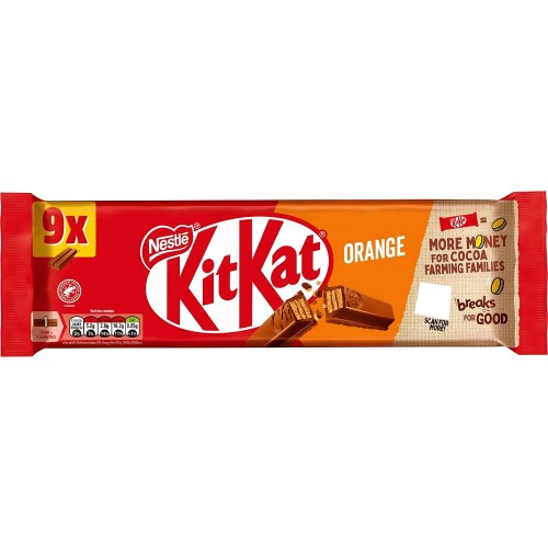 KitKat 2 Finger Orange Chocolate Biscuit Bar Multipack (9 x 20.7g) -  Compare Prices & Where To Buy 