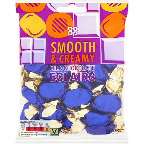 Coop Smooth & Creamy Milk Chocolate Eclairs (175g) Compare Prices