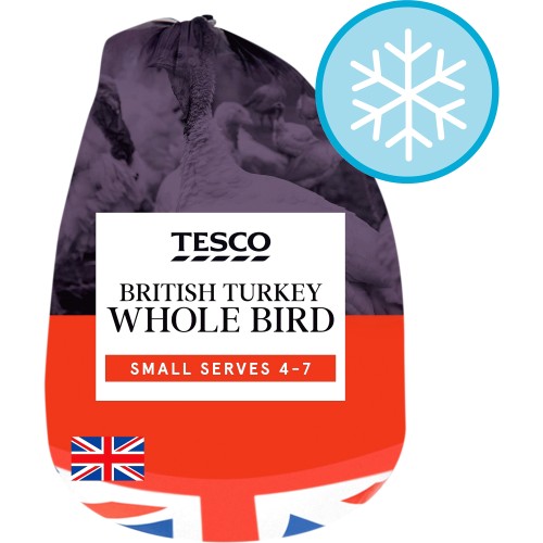 Tesco British Frozen Small Basted Whole Turkey Bird (2.6kg, 3.8kg)
