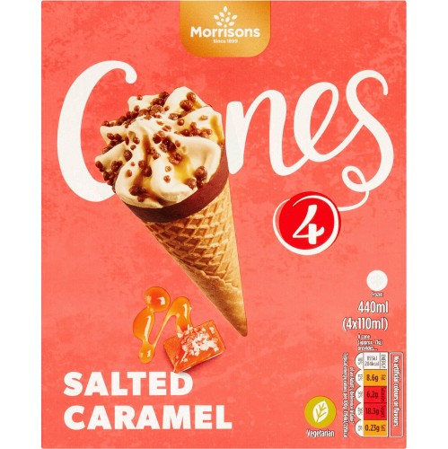 Salted Caramel Ice Cream Cones