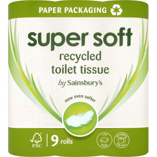 Super Soft Toilet Tissues Recycled Rolls