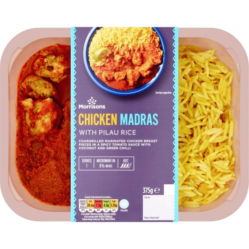 Morrisons Chicken Madras & Rice (375g) - Compare Prices & Where To Buy ...