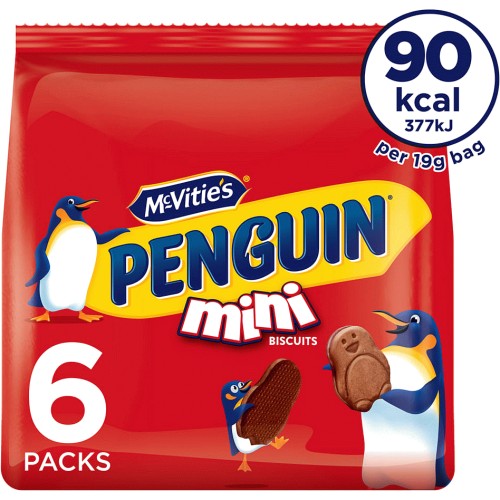 Penguin Mini Biscuits 6pks