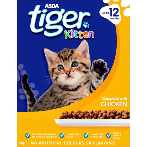 Tiger Complete with Chicken Dry Kitten Food
