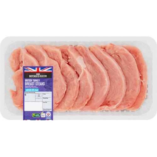 ASDA Butcher's Selection British Turkey Breast Steaks (900g) Compare