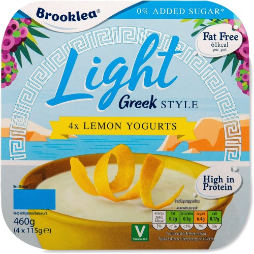 Fat Free Greek Style Lemon Yogurt