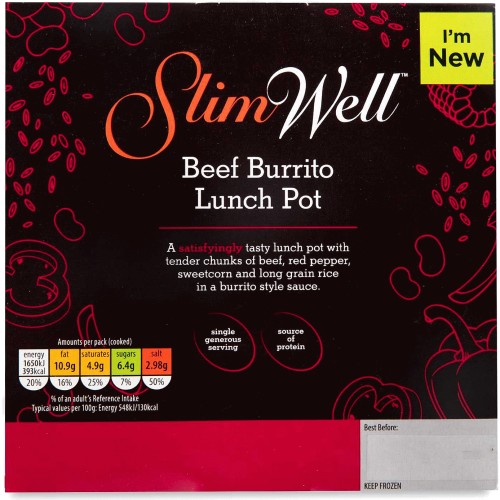 Slimwell Beef Burrito Lunch Pot Compare Prices & Where To Buy Trolley.co.uk