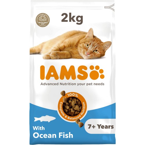 IAMS for Vitality Senior Cat Food With Ocean Fish (2kg)