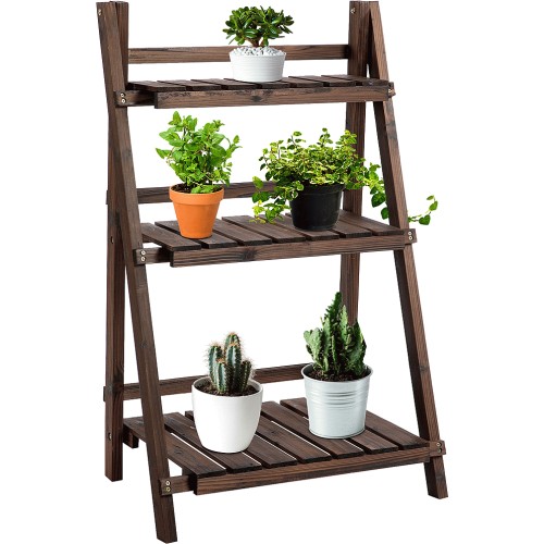 Outsunny 3 Tier Foldable Wooden Plant Stand - Compare Prices & Where To ...
