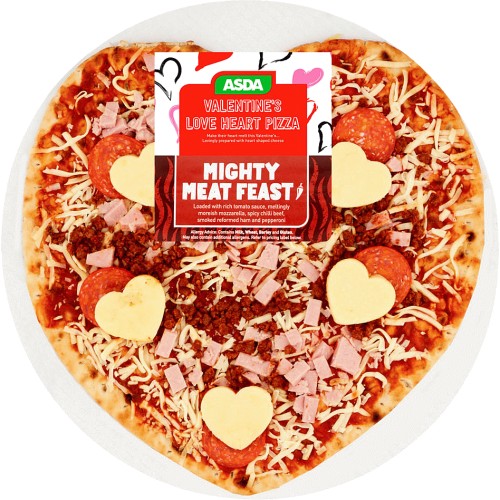 ASDA Mighty Meat Feast Valentines Pizza (Typically 574g) Compare Prices & Where To Buy