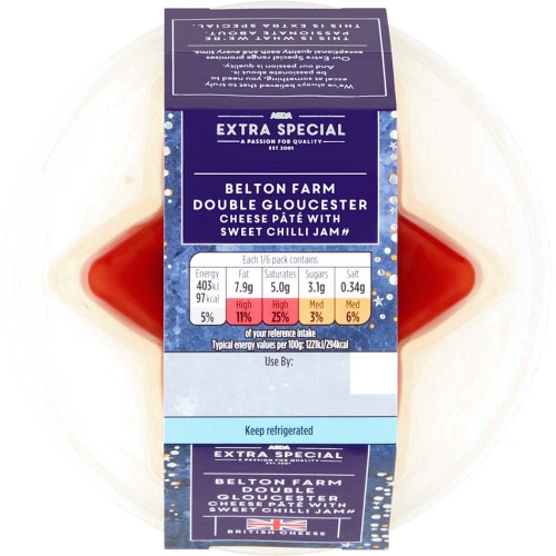 ASDA Extra Special Belton Farm Double Gloucester Cheese Pate with Sweet Chilli Jam (200g