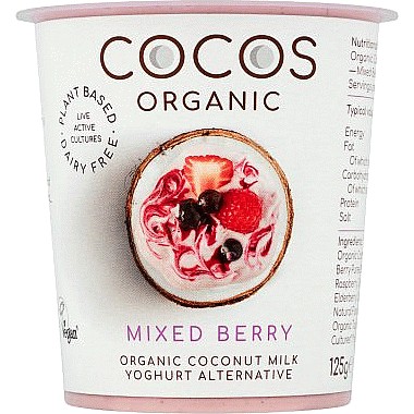 COCOS Organic Mixed Berry Coconut Milk Yoghurt (4 x 125g) Compare
