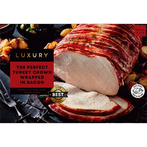 Iceland Perfect Turkey Crown Wrapped in Bacon (2.32kg)