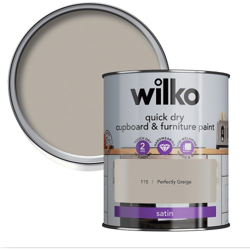 Wilko Quick Dry Perfectly Greige Cupboard and Furniture Paint