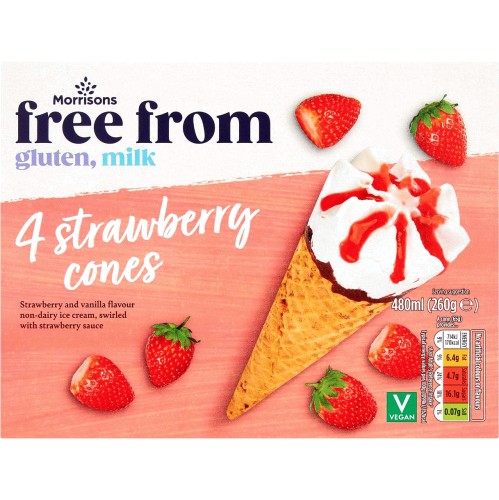 Free From Strawberry Ice Cream Cones