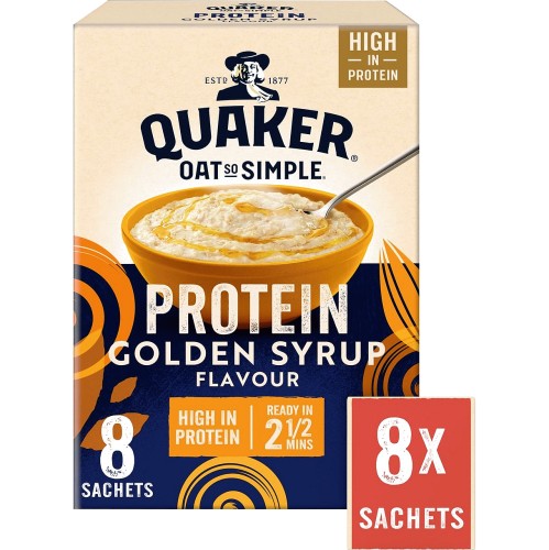 Quaker Oat So Simple Protein Golden Syrup Porridge (8 x 43g)