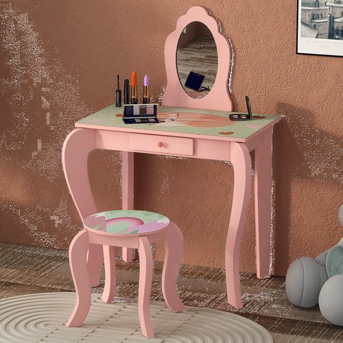 Kids pink dressing table deals