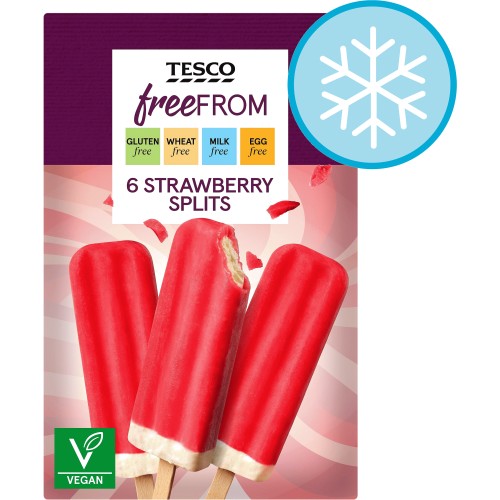 Tesco Free From 6 Strawberry Splits