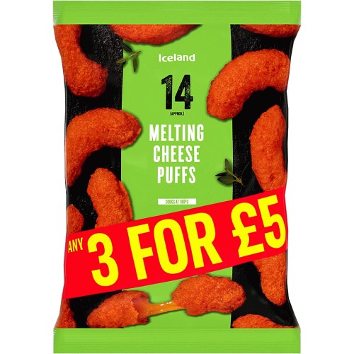 Iceland 14 (approx.) Melting Cheese Puffs Compare Prices & Where To Buy Trolley.co.uk