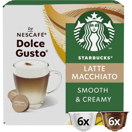 by Nescafe Dolce Gusto Latte Macchiato Coffee Pods 6 Drinks