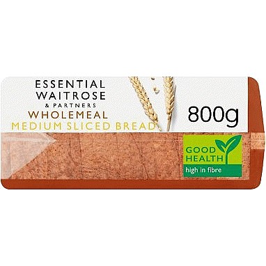 Essential Wholemeal Medium Sliced Bread (800g)
