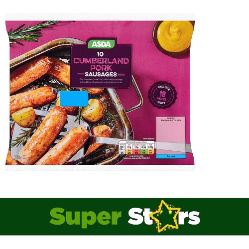 ASDA 10 Cumberland Pork Sausages (560g) Compare Prices & Where To Buy
