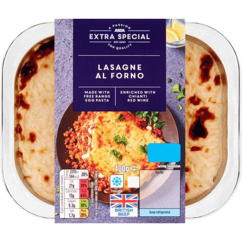 ASDA Extra Special British Beef Lasagne (400g) Compare Prices & Where
