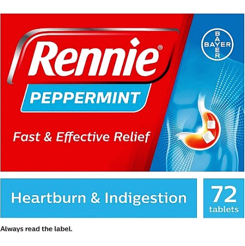 Peppermint Heartburn & Indigestion Relief 72 Tablets