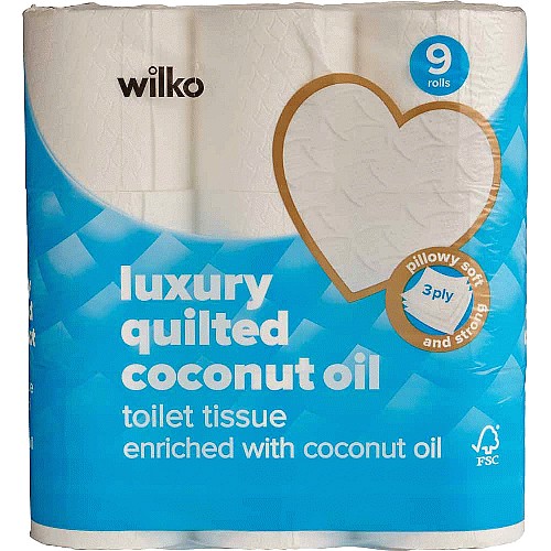 Wilko Luxury Quilted Coconut Toilet Rolls (9) Compare Prices & Where